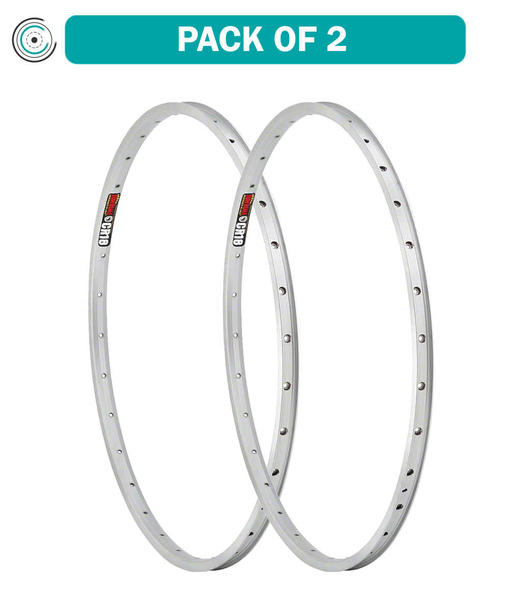 2 Pack Sun Ringle CR-18 Rim 26 36 hole clincher with ABT Brushed Braking Tracks