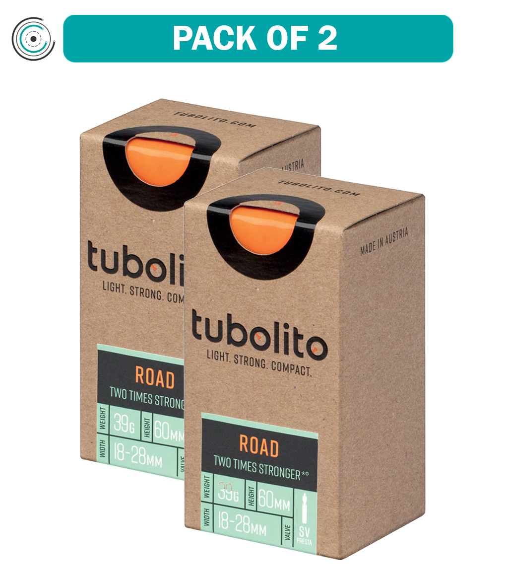 tubolito TUBO ROAD 700×18-28 バルブ60mm 2本 Tubolito Tubo Road 700 x 18-28mm Tube – 60mm Presta Valve