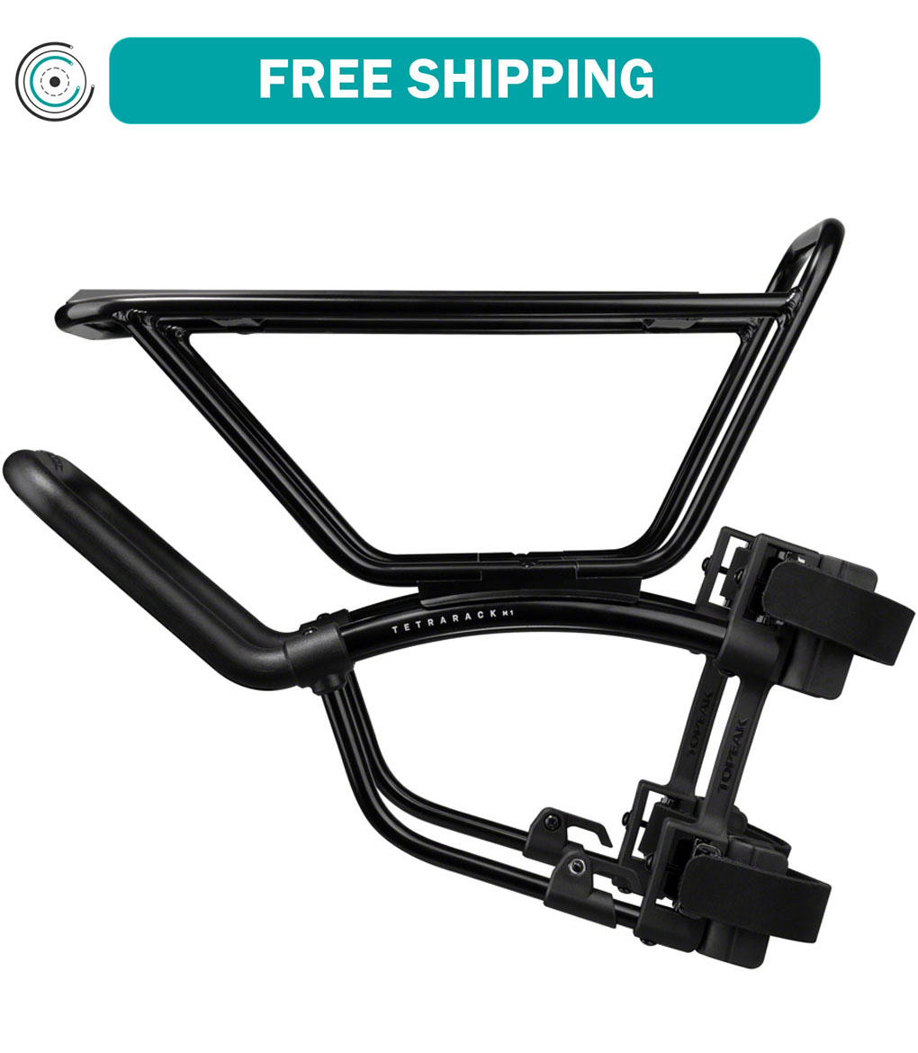 Topeak TetraRack M1 Front Rack for MTB - Fork Blade Strap Mount, Black